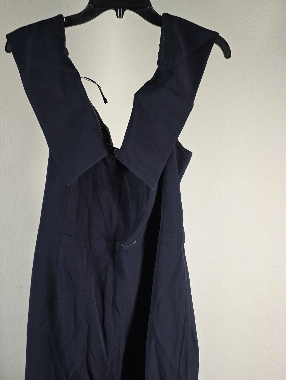 Eliza J NWT $228 Navy Off Shoulder Ruched Maxi Gown Plus Size 18W Statement Piec - Picture 10 of 14